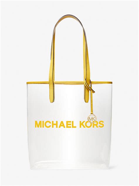 sac transparent michael kors|Michael Kors vinyl tote bag.